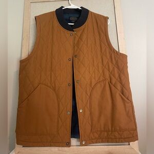 Pendleton Men’s Reversible Canvas Quilted/Wool Vest Med